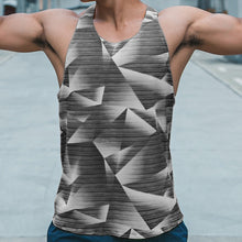 Загрузить изображение в средство просмотра галереи, Breathable bodybuilding stringers printed sleeveless back tank tops for men
