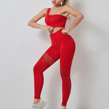 Charger l&#39;image dans la galerie, One Shoulder Athletic Wear Gym Butt Lift Yoga Sets
