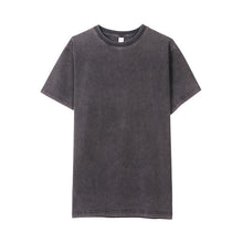 Charger l&#39;image dans la galerie, Retro Stone acid Wash Short Sleeve Plus Size Round Neck T Shirt Unisex
