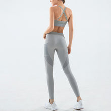 將圖片載入圖庫檢視器 Mesh splicing adjustable 2pcs women fitness sport yoga set
