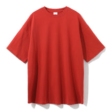 Charger l&#39;image dans la galerie, Heavy weight oversize edged street off shoulder fashion unisex cotton short sleeve t-shirts
