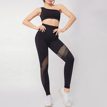 Charger l&#39;image dans la galerie, One Shoulder Athletic Wear Gym Butt Lift Yoga Sets
