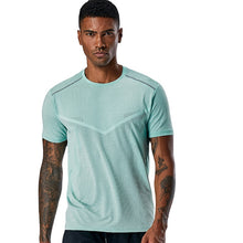 Charger l&#39;image dans la galerie, Men Fitness Training Jogging Short sleeve Sports wear T-shirt with Jacquard
