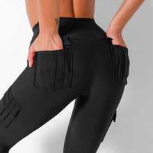 Charger l&#39;image dans la galerie, Solid Color Pockets Butt Lift Leggings Fitness Yoga Pants
