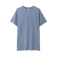 Charger l&#39;image dans la galerie, Retro Stone acid Wash Short Sleeve Plus Size Round Neck T Shirt Unisex
