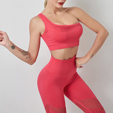 Charger l&#39;image dans la galerie, One Shoulder Athletic Wear Gym Butt Lift Yoga Sets
